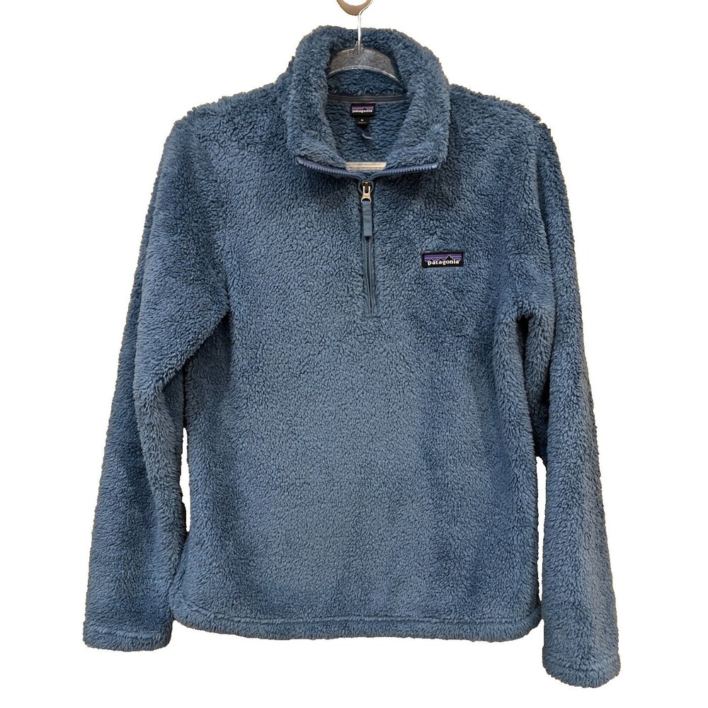 Patagonia size M Los Gatos Long Sleeve 1/4-Zip Stand Collar Fleece Jacket Blue